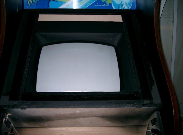 Monitor from front showing burn-in