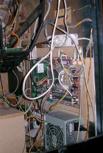 Mainboard mounted inside cabinet