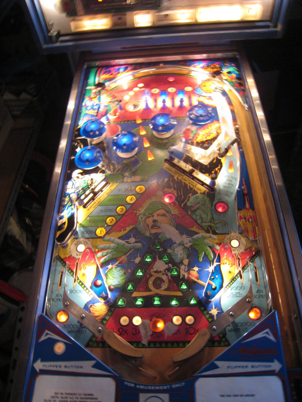 The playfield after replacing all the GI lights.